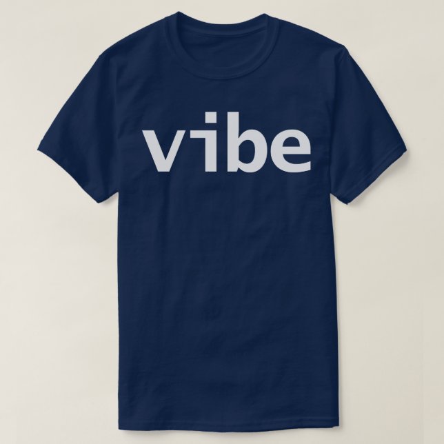 Camiseta Vibe Typografía Mínima Texto Blanco (Diseño del anverso)