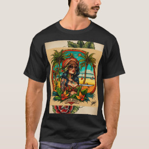 Camiseta Vibes antiguas: diseño tradicional de tatuajes nor