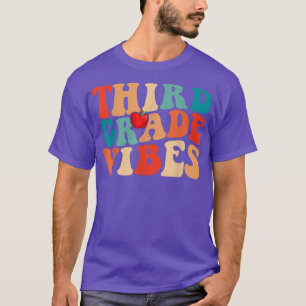 Camiseta Vibes Apple groovy de tercer grado, Maestra de ter