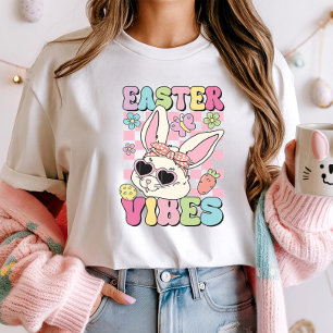Camiseta Vibes Bunny de moda y Groovy