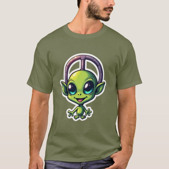 Camiseta Vibes cósmicas - Funky Alien Tee Collection (Anverso)
