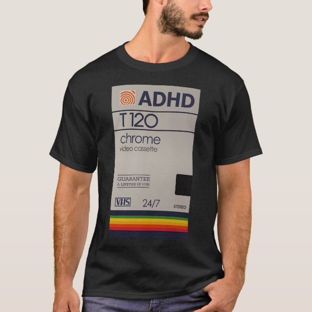 Camiseta Vibes cromadas Vhs Adhd (Anverso)