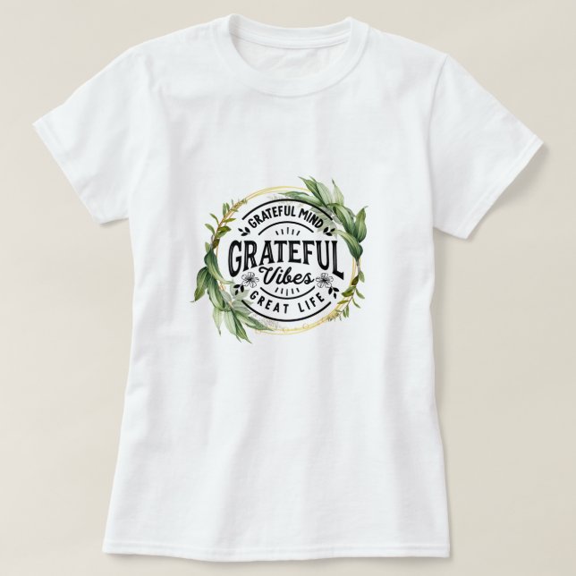 Camiseta Víbes de agradecimiento (Diseño del anverso)