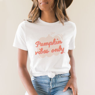 Camiseta Vibes de calabaza rosada