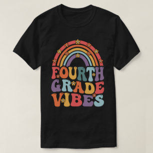 Camiseta Vibes de cuarto grado Boho Arcoiris de vuelta a la