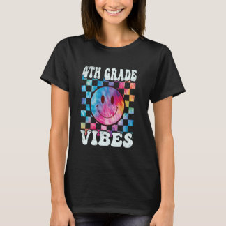 Camiseta Vibes de cuarto grado Tee 4º grado Retro 1º día de