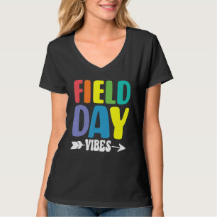 Camiseta Vibes De Día De Campo Para Niños Maestros Día De C