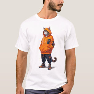 Camiseta Vibes de gatos urbanos - Futurista diseño de ropa