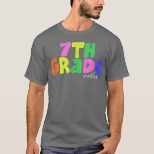 Camiseta Vibes de grado Retro Groovy Mujeres Feliz Primer D