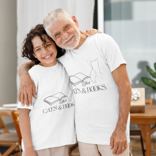 Camiseta Vibes de lectura de silueta de gatos reservadas