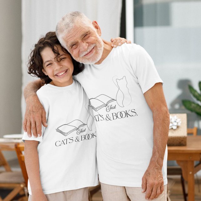 Camiseta Vibes de lectura de silueta de gatos reservadas (Subido por el creador)