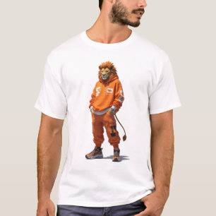 Camiseta Vibes de león urbano - Diseño de calzado futurista