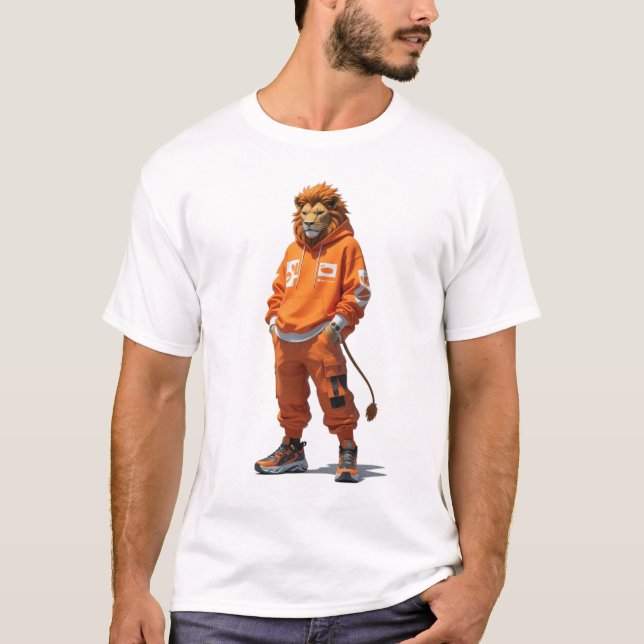 Camiseta Vibes de león urbano - Diseño de calzado futurista (Anverso)