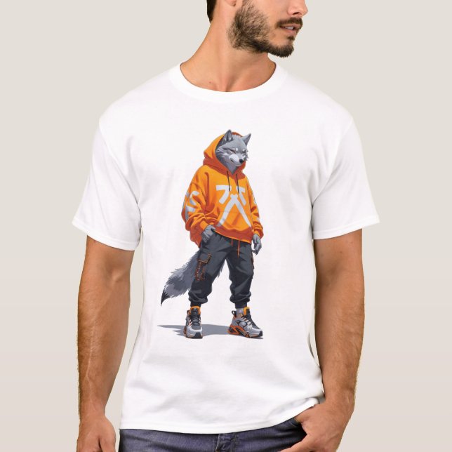 Camiseta Vibes de lobo urbano - Diseño de calzado futurista (Anverso)