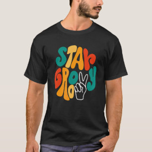 Camiseta Vibes de los 70's Vibes Peace Hippie Stay Groovy