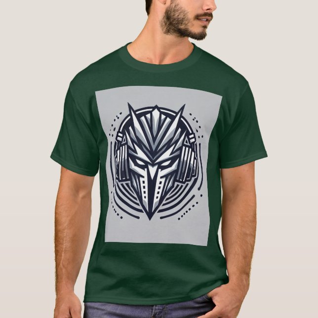Camiseta "Vibes de máscara de neón: Logo de DJ Persona". (Anverso)