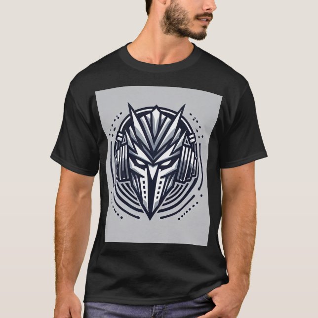 Camiseta "Vibes de máscara de neón: Logo de DJ Persona". Ca (Anverso)