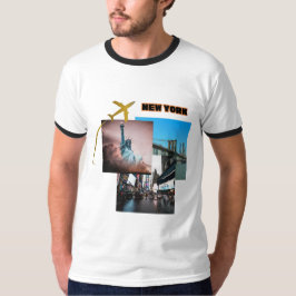 Camiseta Vibes de Nueva York - Collage de viajes urbanos