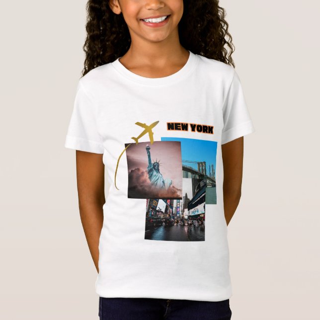 Camiseta Vibes de Nueva York - Collage de viajes urbanos (Anverso)