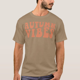 Camiseta Vibes de otoño retro Hola otoño Feliz otoño gracia