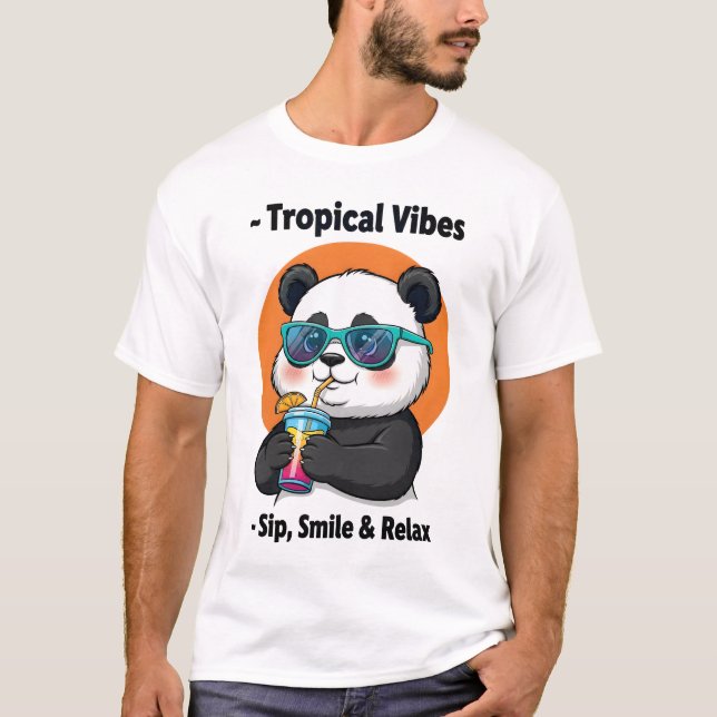 Camiseta Vibes de Panda Tropical (Anverso)