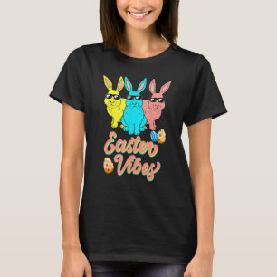 Camiseta Vibes de Pascua Hip Hop Trio Bunnix Primavera Bunn