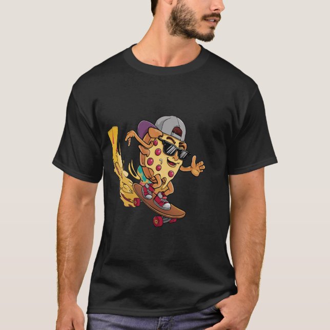Camiseta Vibes de patinaje de Pizza: Rollo con sabor (Anverso)