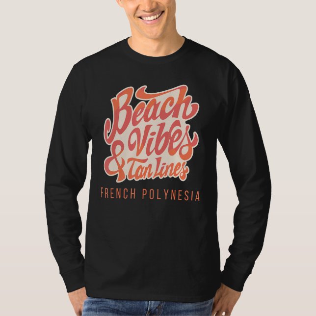Camiseta Vibes De Playa Y Líneas De Tan Grecia (Anverso)