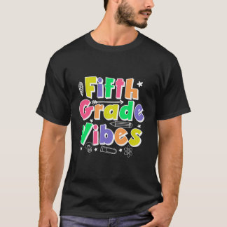 Camiseta Vibes De Quinto Grado De Vuelta A La Escuela De Qu