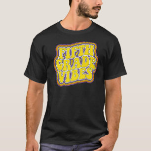 Camiseta Vibes de quinto grado retro a la escuela Nueva 5ª 