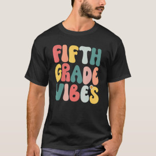 Camiseta Vibes de quinto grado retro a profesora de escuela