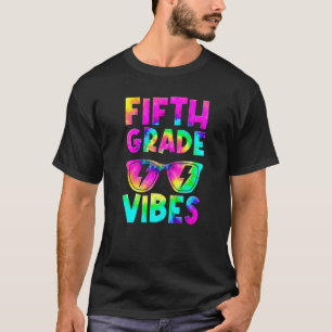 Camiseta Vibes de quinto grado Tie Dye de vuelta a la escue