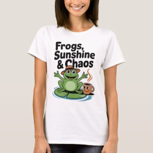 Camiseta Vibes de rana y café caos