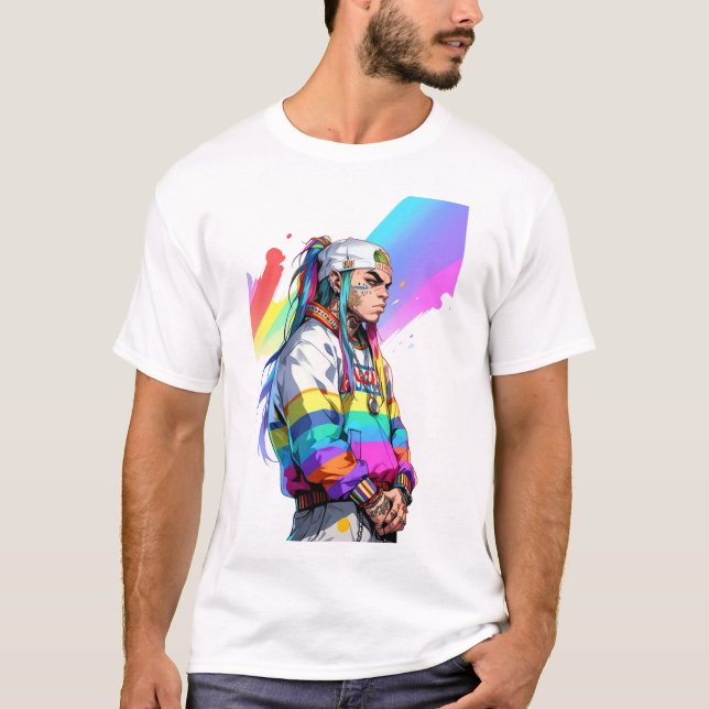 Camiseta Vibes de rapero arcoiris (Anverso)