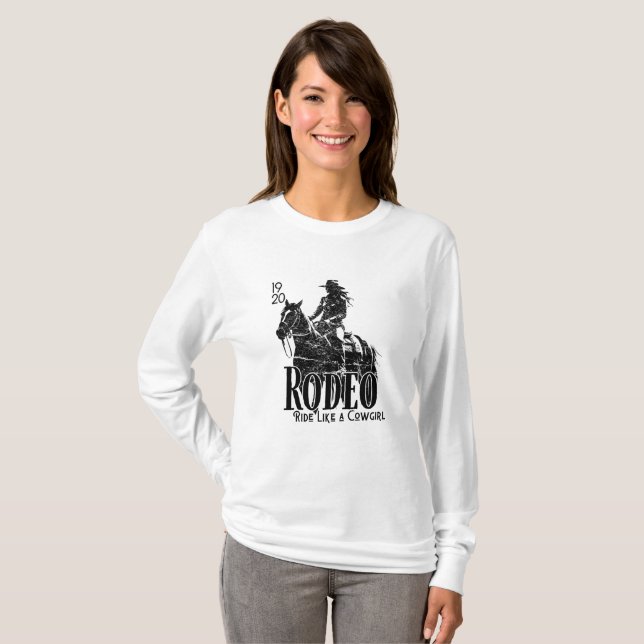 Camiseta Vibes de rodeo ventilado - Novia negra y blanca (Anverso completo)