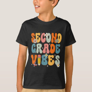 Camiseta Vibes De Segundo Grado De Primer Día De La Escuela