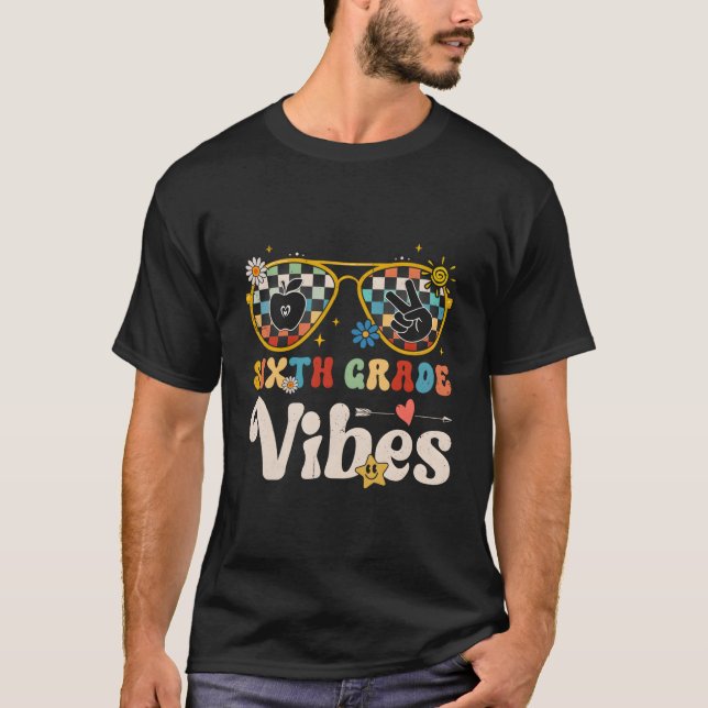 Camiseta Vibes De Sexto Grado - Equipo De Sexto Grado Retro (Anverso)