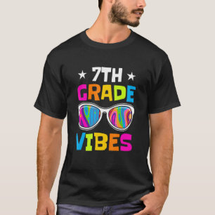 Camiseta Vibes de sol de séptimo grado de vuelta a la escue