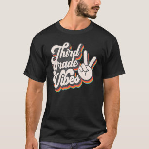 Camiseta Vibes de tercer grado Equipo Retro 1er día de
