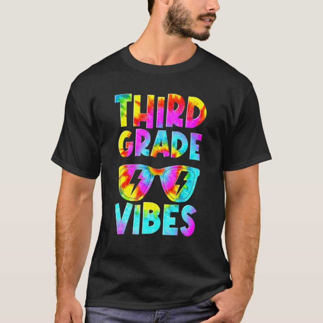 Camiseta Vibes De Tercer Grado Primer Día De Niños De Terce (Anverso)