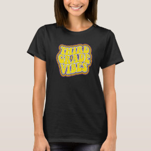Camiseta Vibes De Tercer Grado Retro A La Escuela Nueva Gra