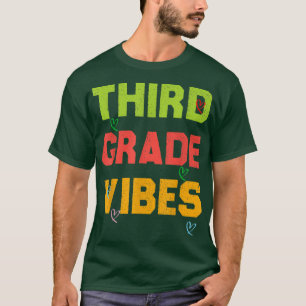Camiseta Vibes de tercer grado retro de vuelta a la escuela
