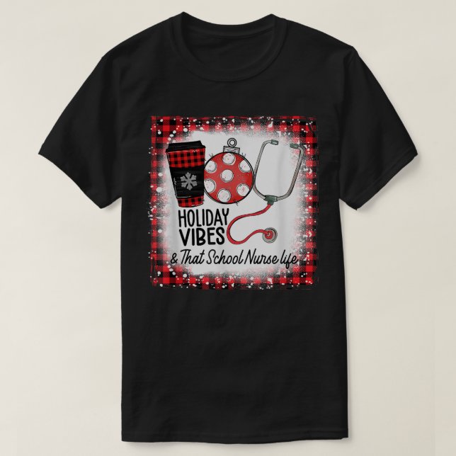 Camiseta Vibes De Vacaciones Borradas Y La Vida De Enfermer (Diseño del anverso)