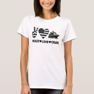 Camiseta Vibes de vacaciones de Peace Love Cruise USA