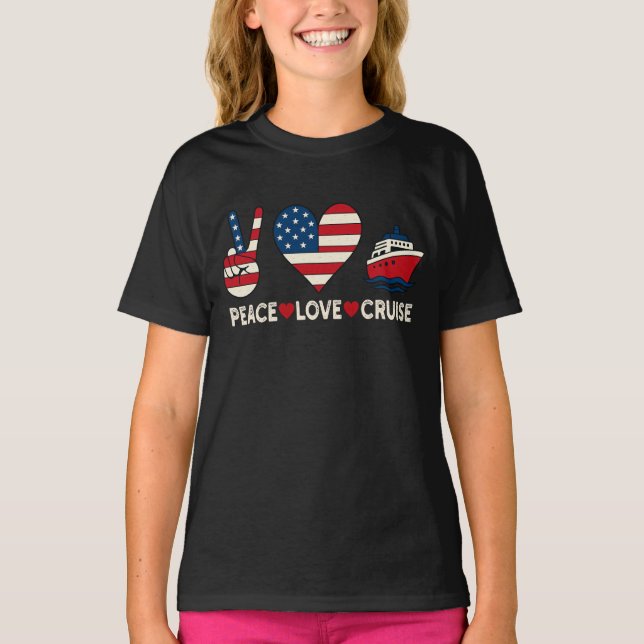 Camiseta Vibes de vacaciones de Peace Love Cruise USA (Anverso)