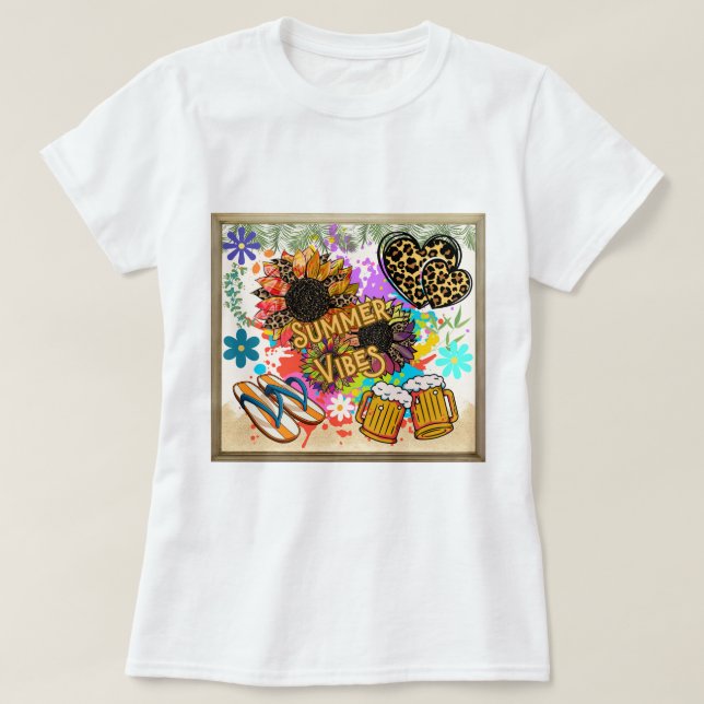 Camiseta Vibes de verano (Diseño del anverso)