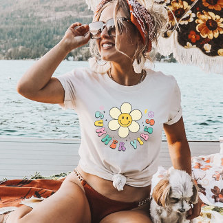 Camiseta Vibes de verano, boho vintage de la diatriba sonri