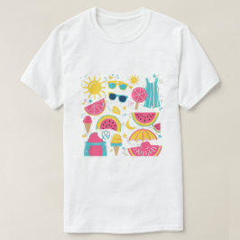 Camiseta Vibes de verano coloridas - Temporada de verano br