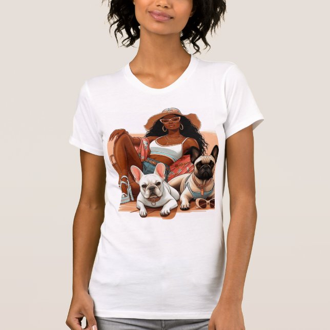 Camiseta Vibes de verano con mamá y francés (Anverso)