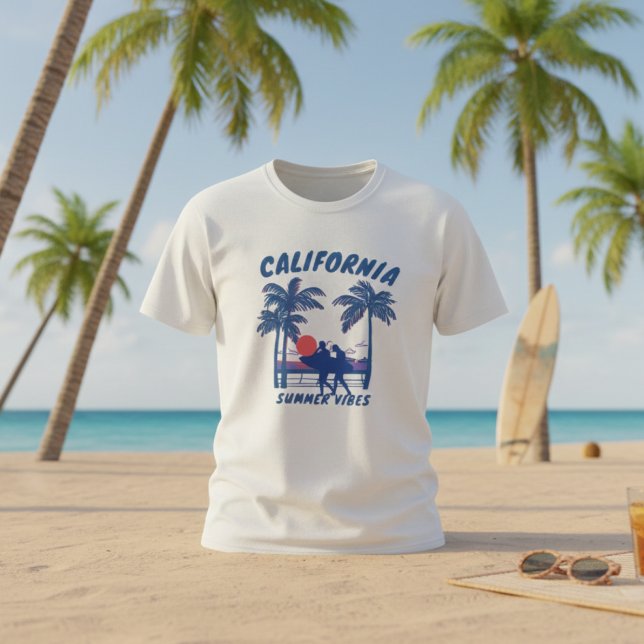 Camiseta Vibes de verano de california de época (Subido por el creador)